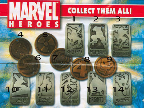 Pendants. Marvel heroes (2008)